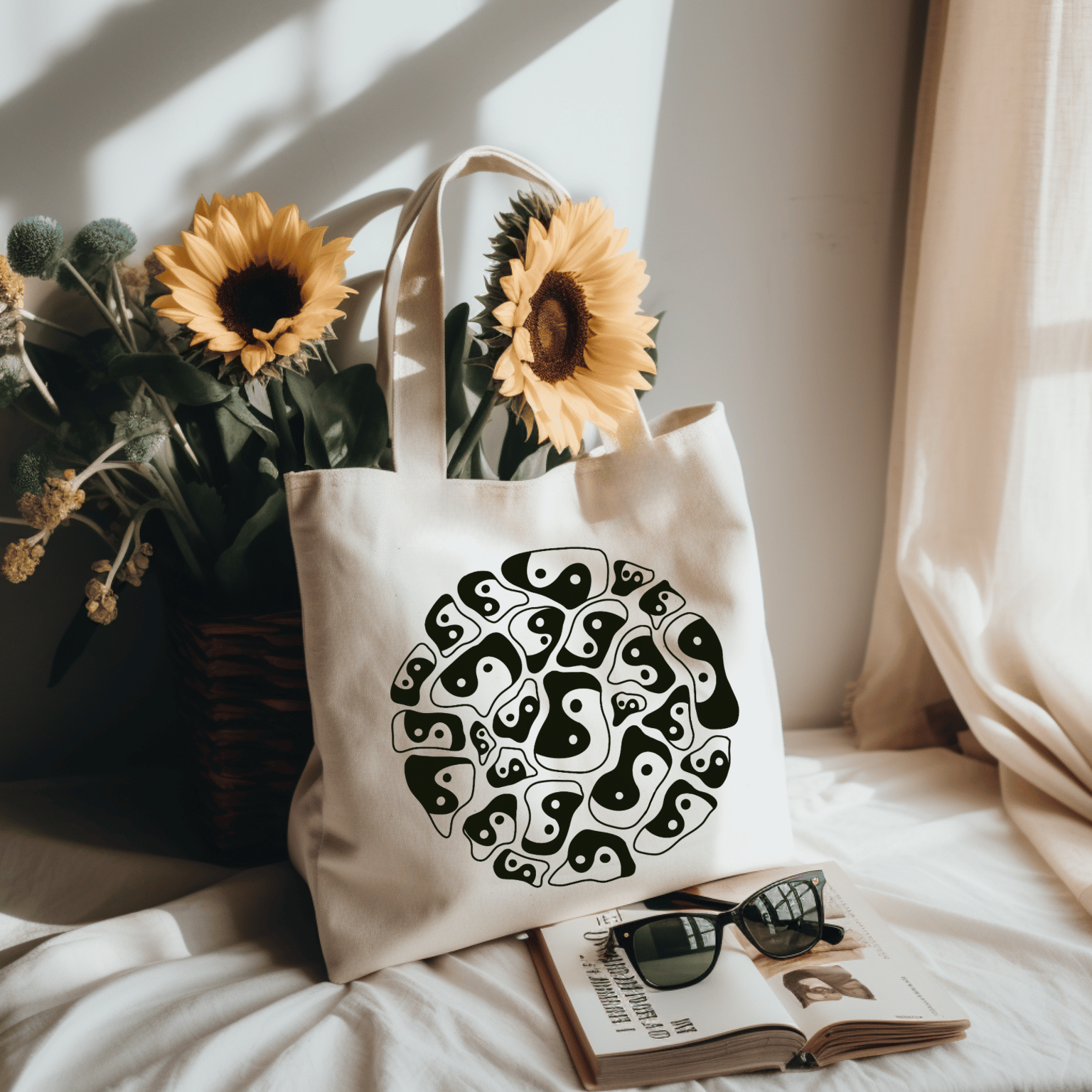 Yin yang tote bag cheapest